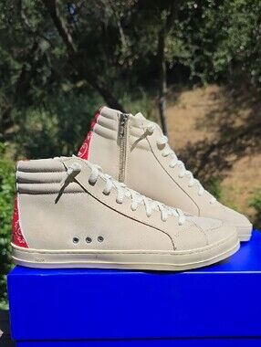 NEW P448 SKATE STYLE F22SKATE M HIGH TOP LEATHER SNEAKERS IN PAS SIZE 41